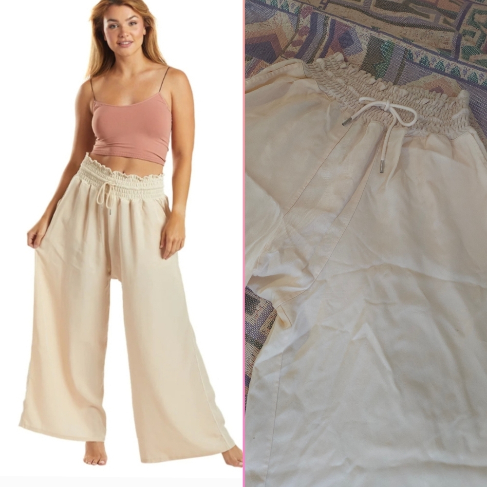 Free People Movement Mia Pant in Tahitian Vanilla Ultra Wide Leg Size M